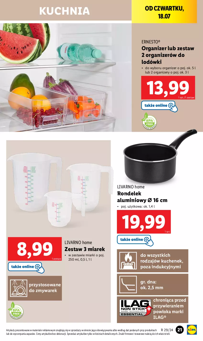 Gazetka promocyjna Lidl - GAZETKA - ważna 15.07 do 21.07.2024 - strona 21 - produkty: Ivar, Kuchnia, Organizer, Rondel