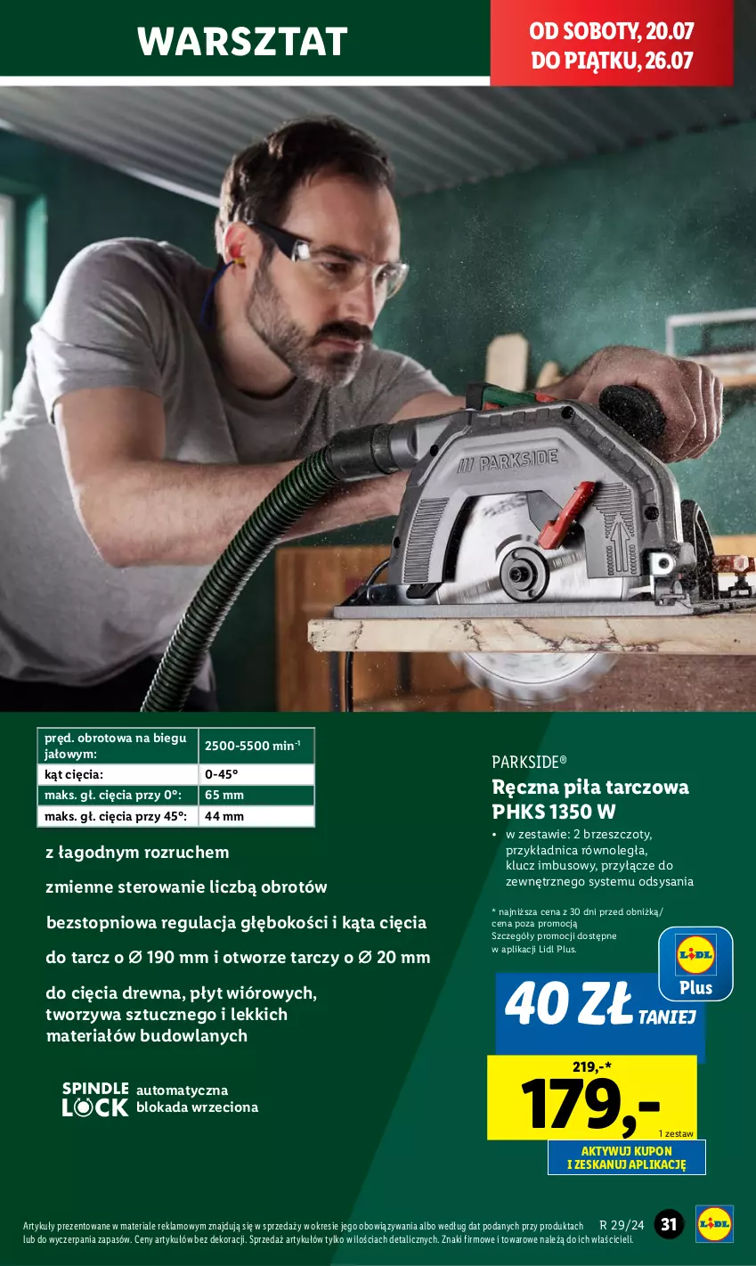 Gazetka promocyjna Lidl - GAZETKA - ważna 15.07 do 21.07.2024 - strona 33 - produkty: Parkside, Top