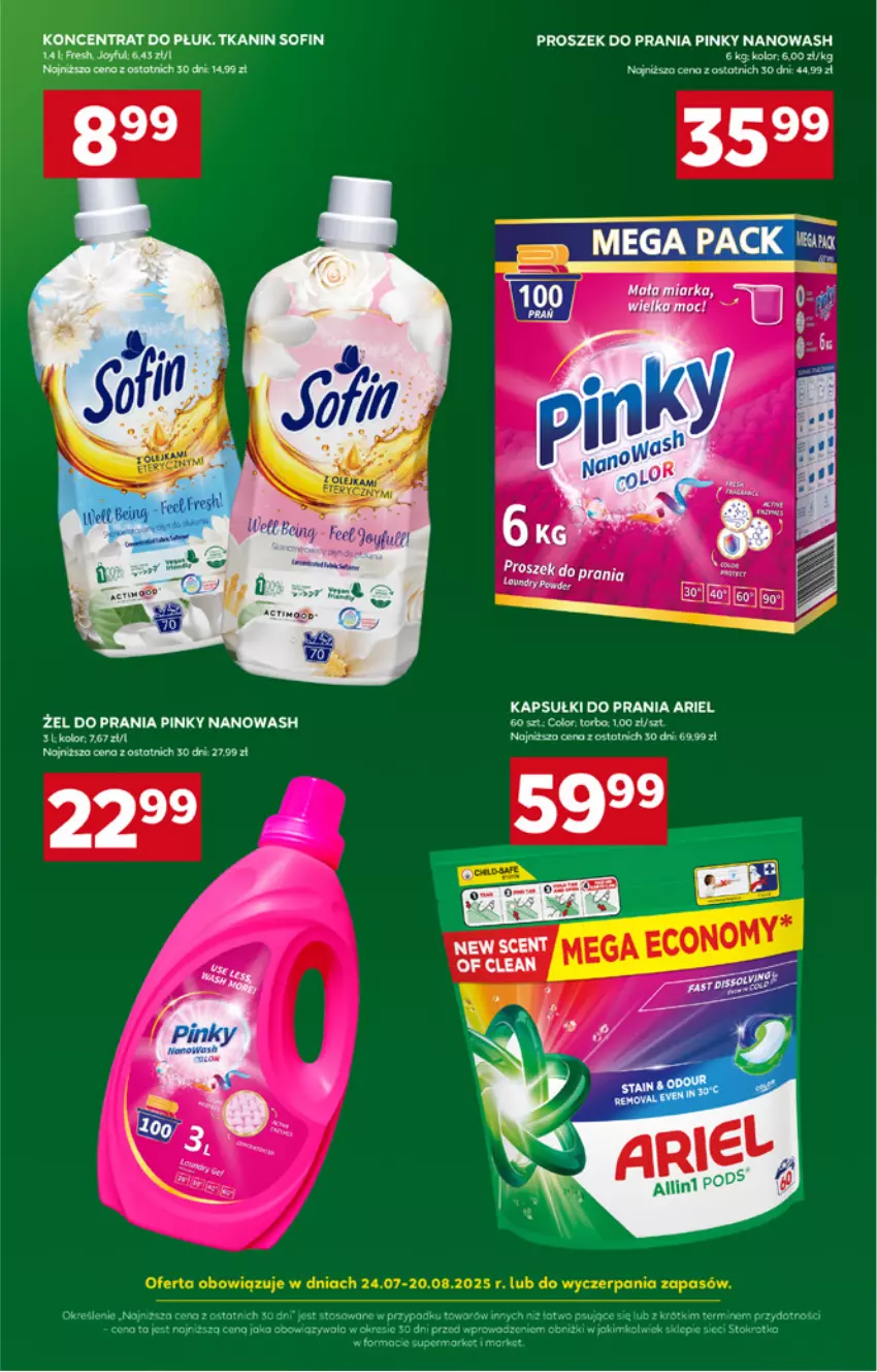 Gazetka promocyjna Stokrotka - Supermarket - ważna 24.07 do 30.07.2025 - strona 41 - produkty: Ariel, Kapsułki do prania, Olej, Proszek do prania