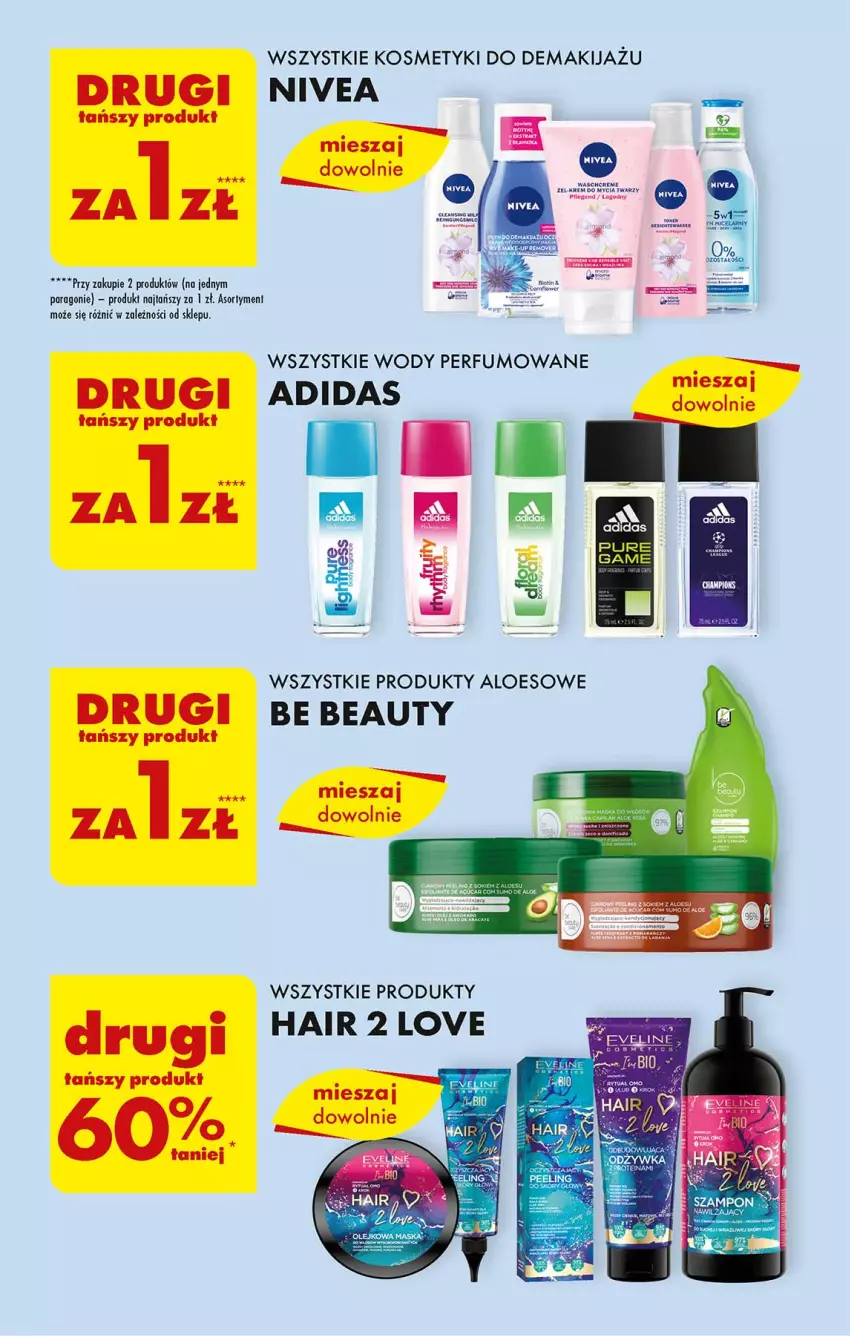 Gazetka promocyjna Biedronka - Od poniedzialku - ważna 03.07 do 08.07.2023 - strona 41 - produkty: Adidas, Be Be, LG, Makijaż, Nivea, Odżywka, Peeling, Perfum, Pur, Ser