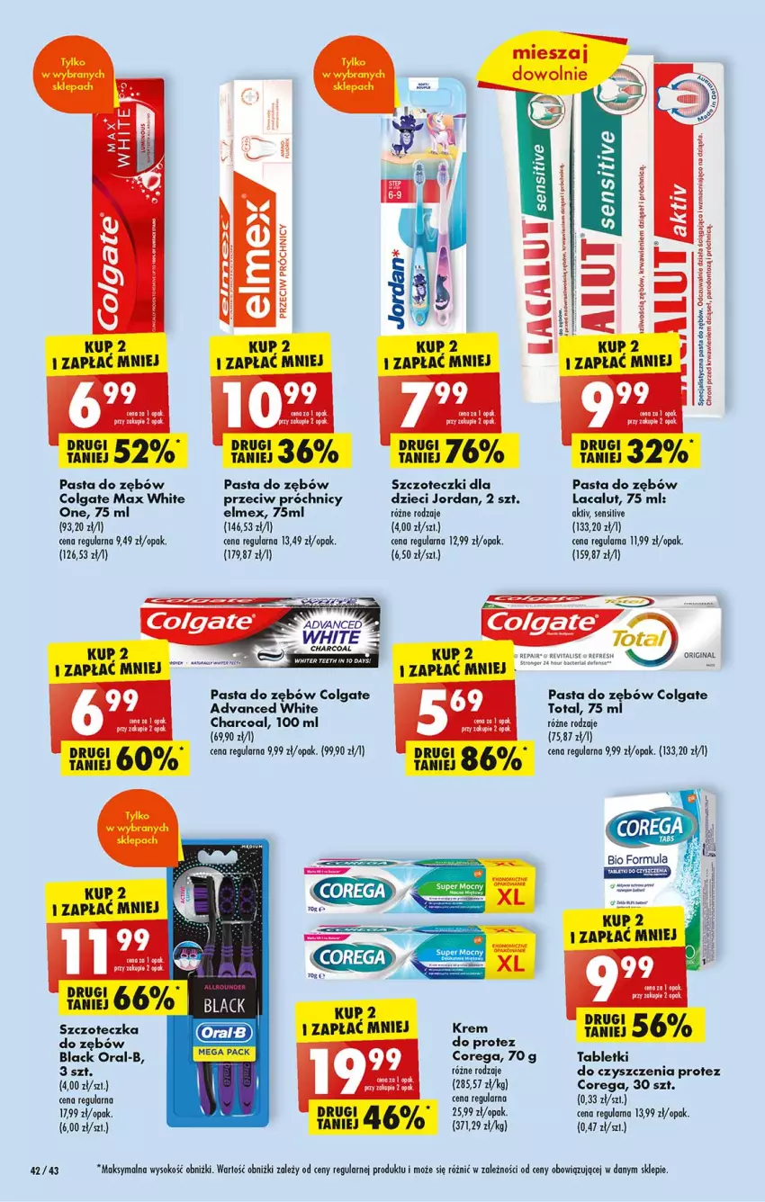 Gazetka promocyjna Biedronka - Od poniedzialku - ważna 03.07 do 08.07.2023 - strona 42 - produkty: Colgate, Colgate Total, Corega, Dzieci, Elmex, Fa, Gin, Lacalut, Lack, LG, Pasta do zębów, Sok, Szczoteczka, Szczoteczka do zębów, Tablet