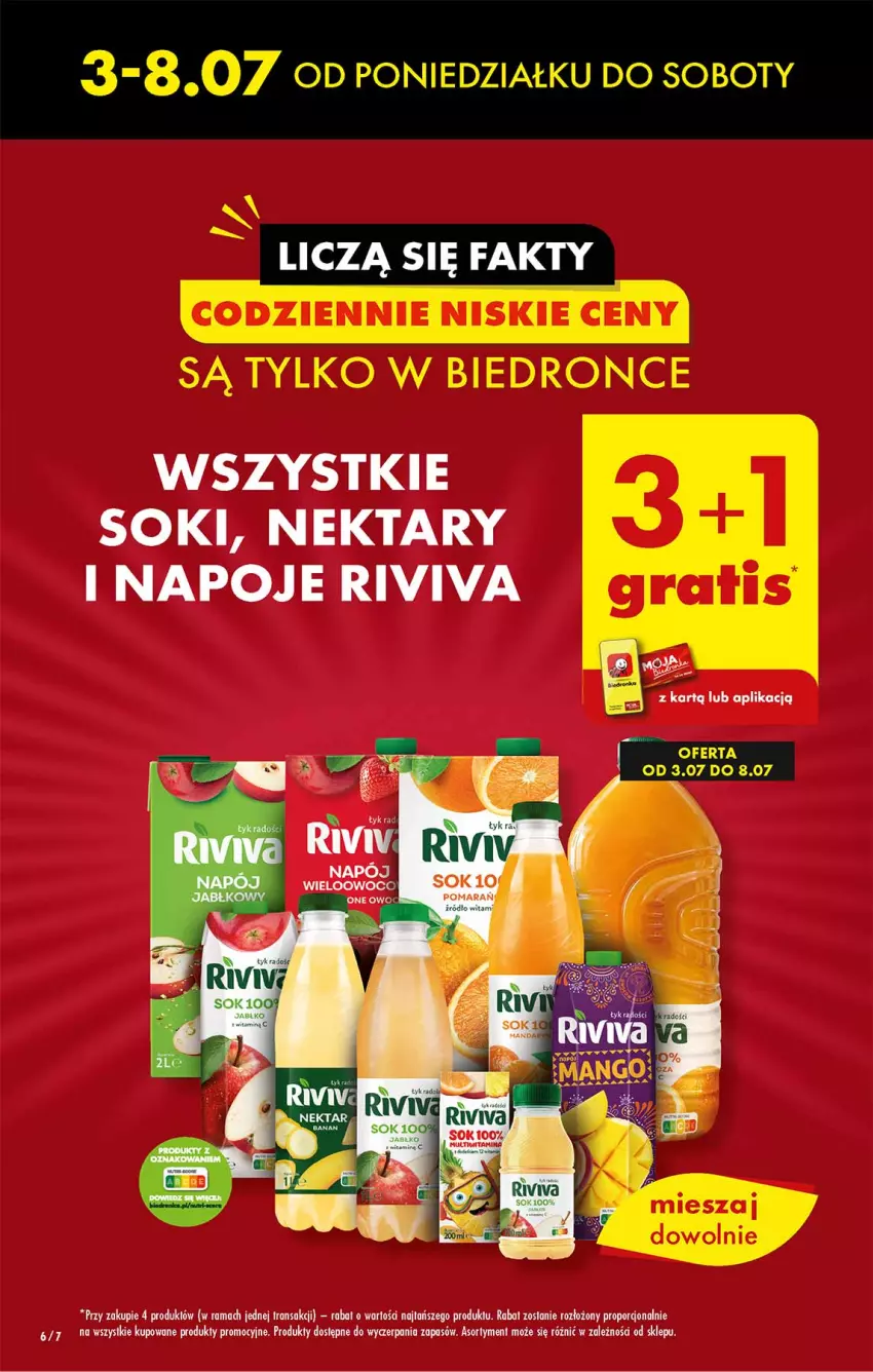 Gazetka promocyjna Biedronka - Od poniedzialku - ważna 03.07 do 08.07.2023 - strona 6 - produkty: Napoje, Nektar, Por, Rama, Sok, Tran