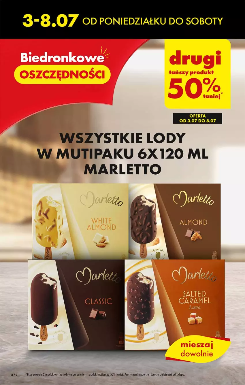 Gazetka promocyjna Biedronka - Od poniedzialku - ważna 03.07 do 08.07.2023 - strona 8 - produkty: Lody