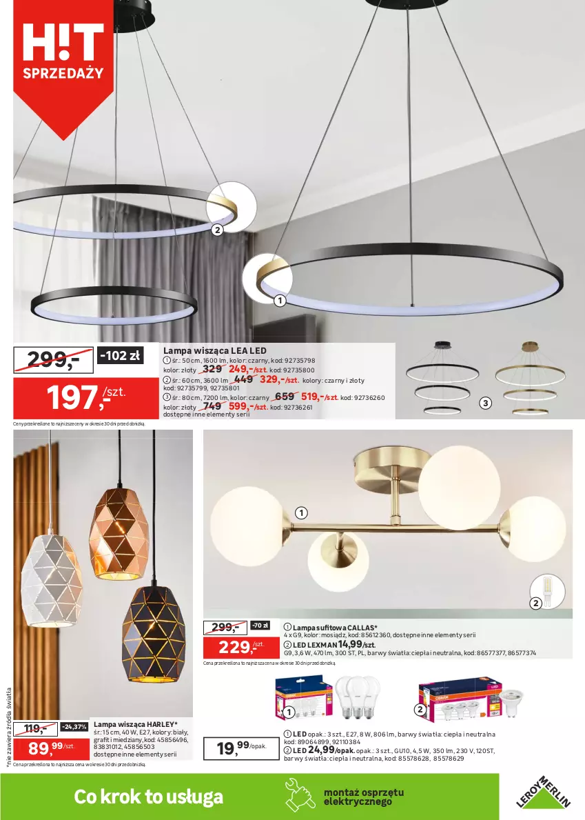 Gazetka promocyjna Leroy Merlin - Gazetka Leroy Merlin - ważna 30.12.2024 do 21.01.2025 - strona 15 - produkty: Gra, Lampa, Lampa sufitowa, Lampa wisząca, Listwa, Plafon, Reflektor, Ser