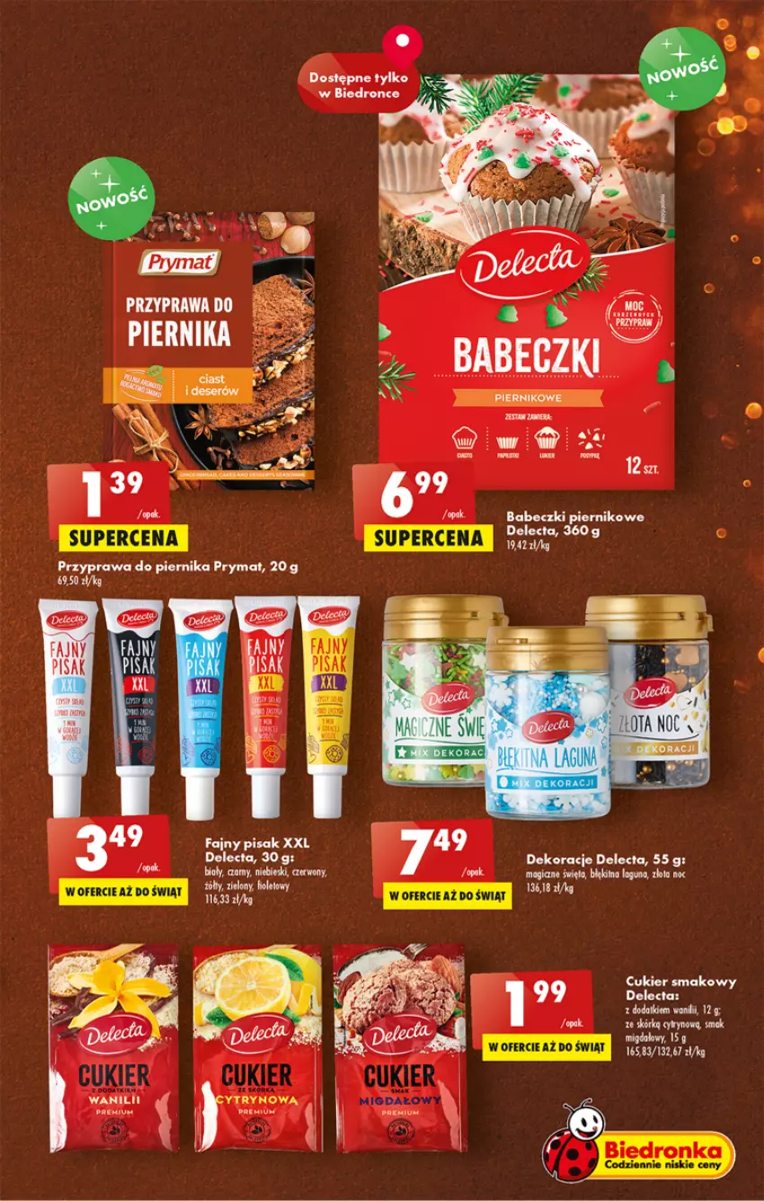 Gazetka promocyjna Biedronka - Gazetka - Biedronka.pl - ważna 08.12 do 14.12.2022 - strona 33 - produkty: Babeczki, Cukier, Delecta, Dron, Fa, Piernik, Prymat