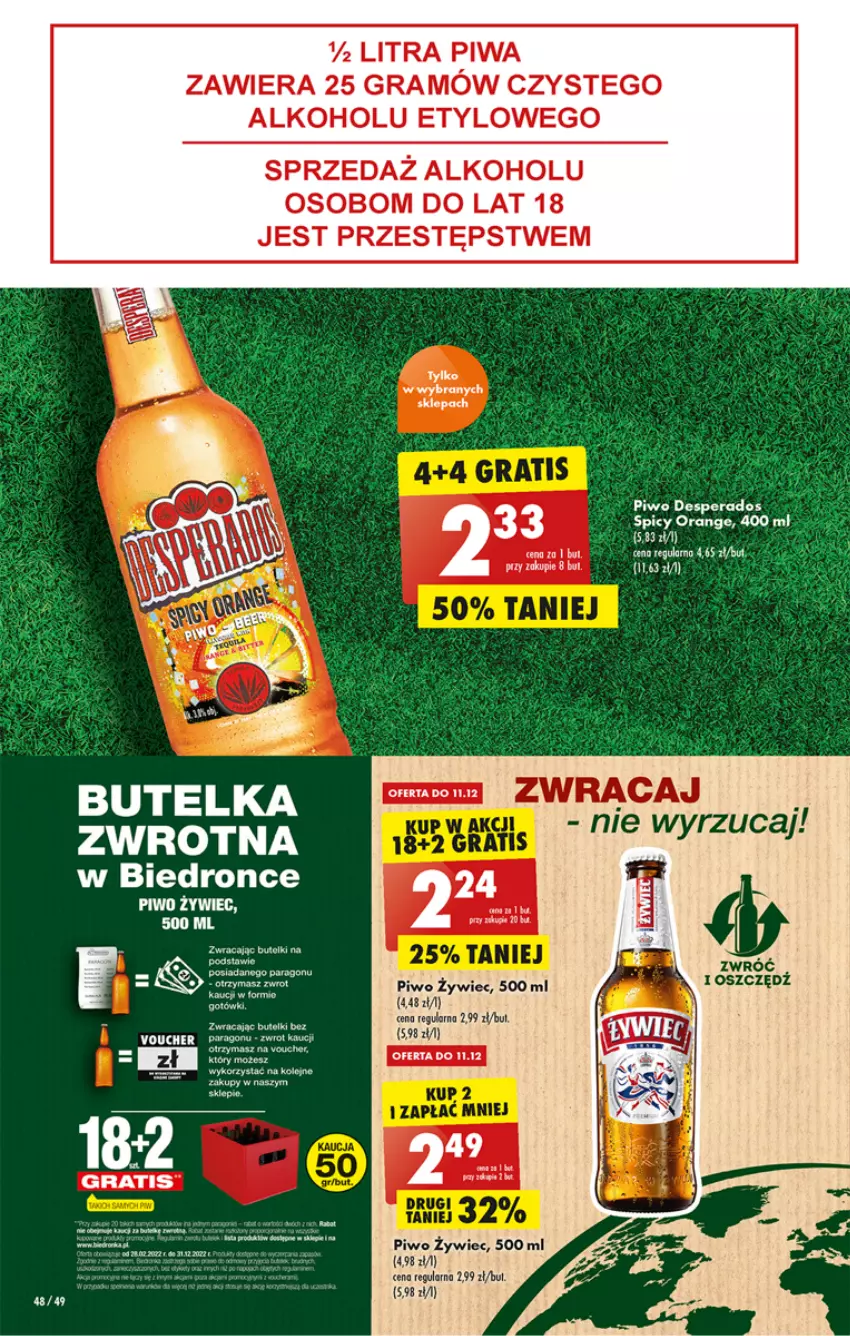 Gazetka promocyjna Biedronka - Gazetka - Biedronka.pl - ważna 08.12 do 14.12.2022 - strona 48 - produkty: Dron, Fa, Gra, NBA, Piwa, Piwo, Stek, Top