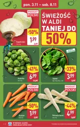 Gazetka promocyjna Aldi - Pełna oferta - Gazetka - ważna od 08.11 do 08.11.2025 - strona 4 - produkty: Pietruszka, Brukselka, Szpinak