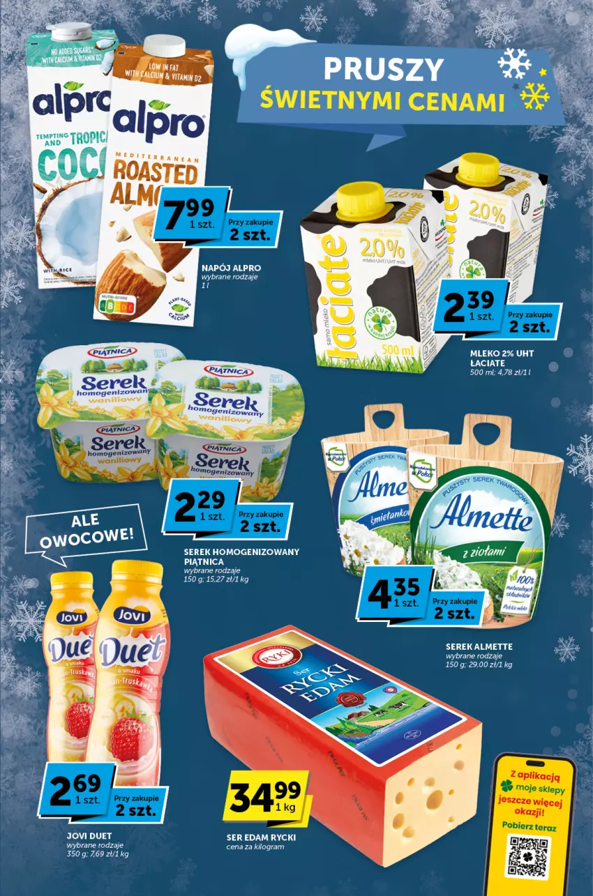 Gazetka promocyjna ABC - ważna 11.01 do 23.01.2024 - strona 3 - produkty: Alpro, Edam, Gra, Mleko, Napój, Piątnica, Ser, Serek, Serek homogenizowany