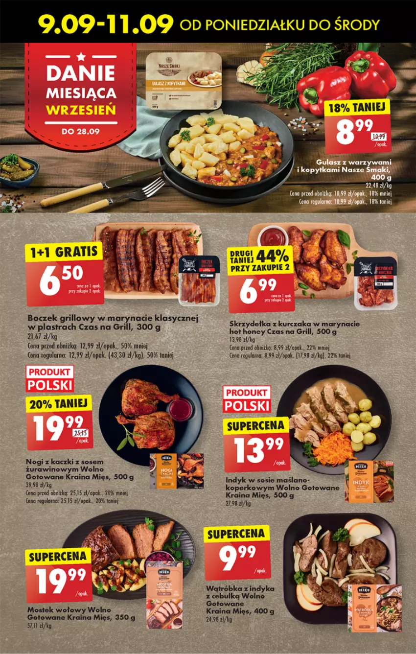 Gazetka promocyjna Biedronka - Od poniedzialku - ważna 09.09 do 14.09.2024 - strona 33 - produkty: Boczek, Grill, Kurczak, Skrzydełka z kurczaka, Sos, Stek, Stek wołowy, Wino