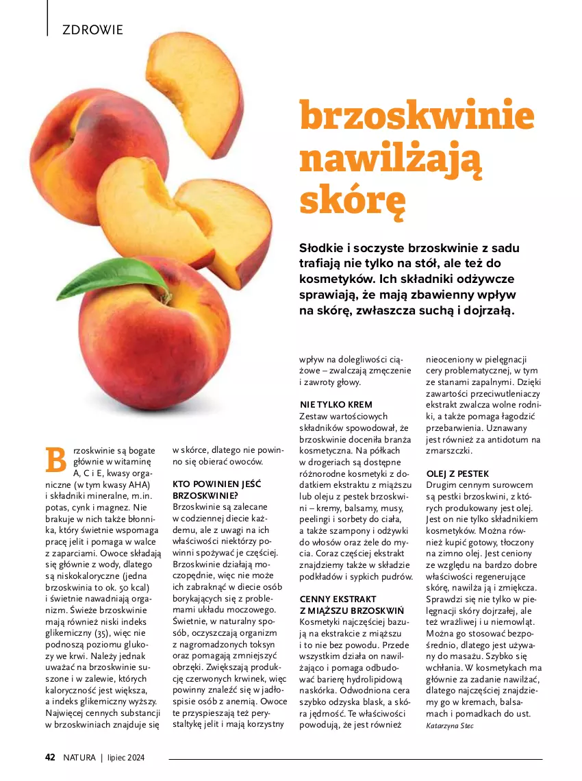 Gazetka promocyjna Drogerie Natura - Gazetka Drogerie Natura - ważna 01.07 do 31.07.2024 - strona 42 - produkty: Brzoskwinie, Cynk, Magnez, Mars, Mus, Olej, Owoce, Peeling, Piec, Podkład, Półka, Stek, Stół, Szampon, Wagi, Zdrowie