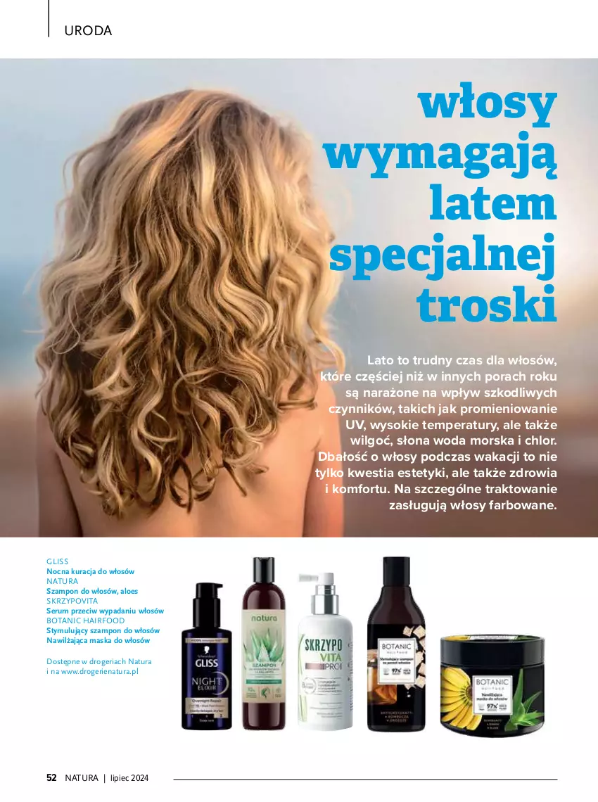 Gazetka promocyjna Drogerie Natura - Gazetka Drogerie Natura - ważna 01.07 do 31.07.2024 - strona 52 - produkty: Fa, LG, Maska, Maska do włosów, Piec, Por, Rum, Ser, Serum, Sok, Szampon, Woda