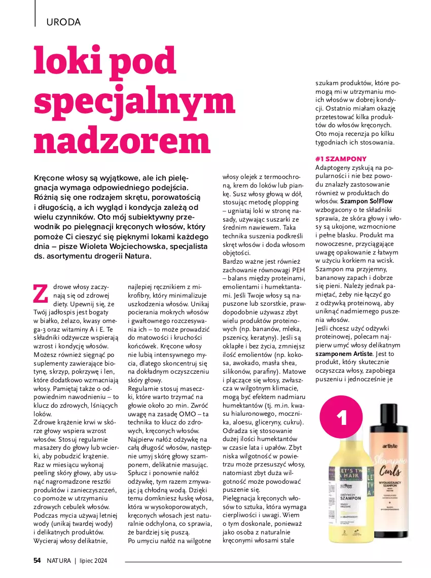 Gazetka promocyjna Drogerie Natura - Gazetka Drogerie Natura - ważna 01.07 do 31.07.2024 - strona 54 - produkty: Kokos, LG, Masażer, Mięta, Olej, Omega-3, Peeling, Piec, Por, Przewodnik, Ręcznik, Sok, Suszarki, Szampon, Wagi