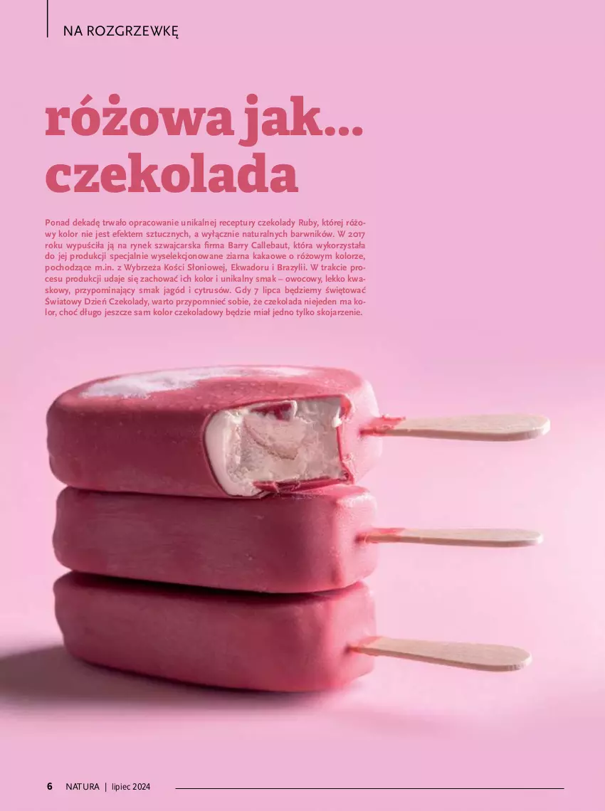 Gazetka promocyjna Drogerie Natura - Gazetka Drogerie Natura - ważna 01.07 do 31.07.2024 - strona 6 - produkty: Cars, Czekolada, Kakao, Piec