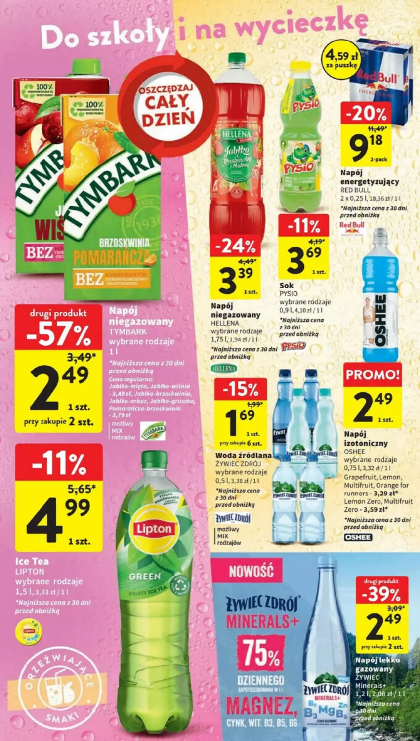 Gazetka promocyjna Intermarche - ważna 26.10 do 31.10.2023 - strona 24 - produkty: Gra, LANA, Napój, Oshee, Red Bull, Sok, Woda