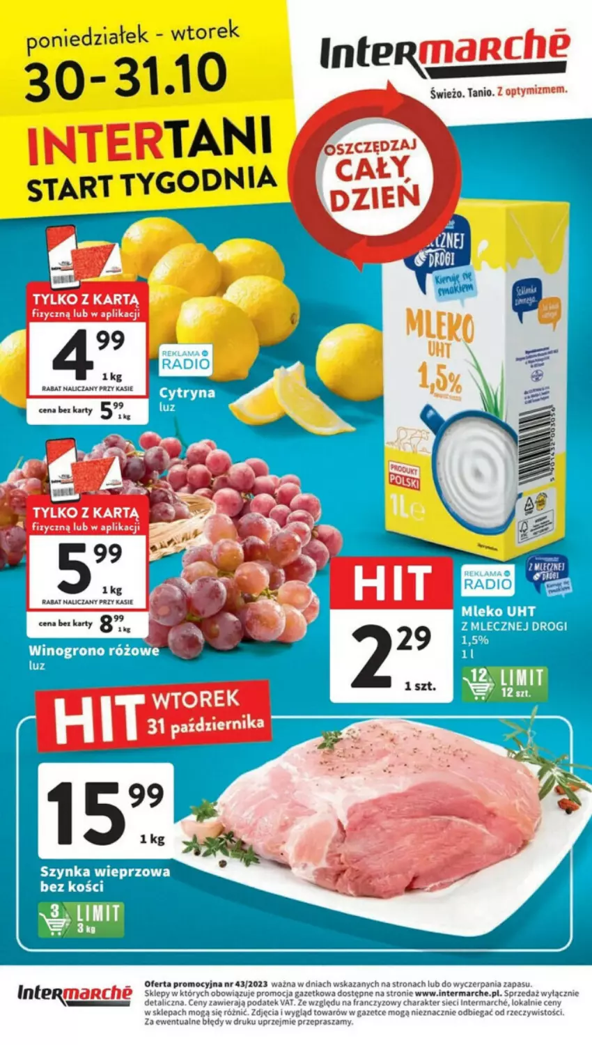 Gazetka promocyjna Intermarche - ważna 26.10 do 31.10.2023 - strona 35 - produkty: Mleko, Szynka, Szynka wieprzowa, Wino