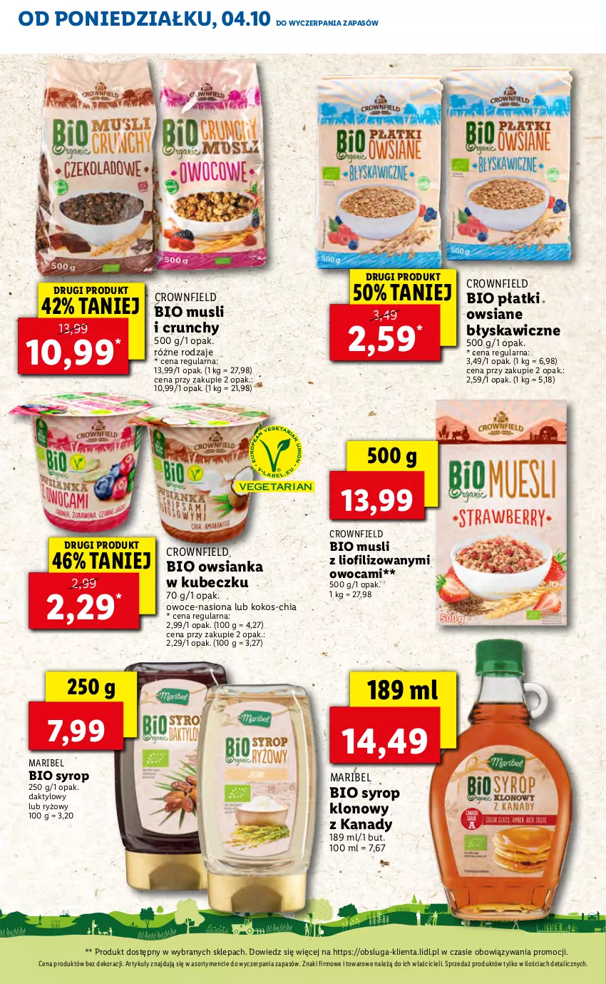 Gazetka promocyjna Lidl - KATALOG Z OFERTĄ BIO - ważna 04.10 do 07.10.2021 - strona 18 - produkty: Chia, Kokos, Mus, Owoce, Owsianka, Płatki owsiane, Ryż, Syrop