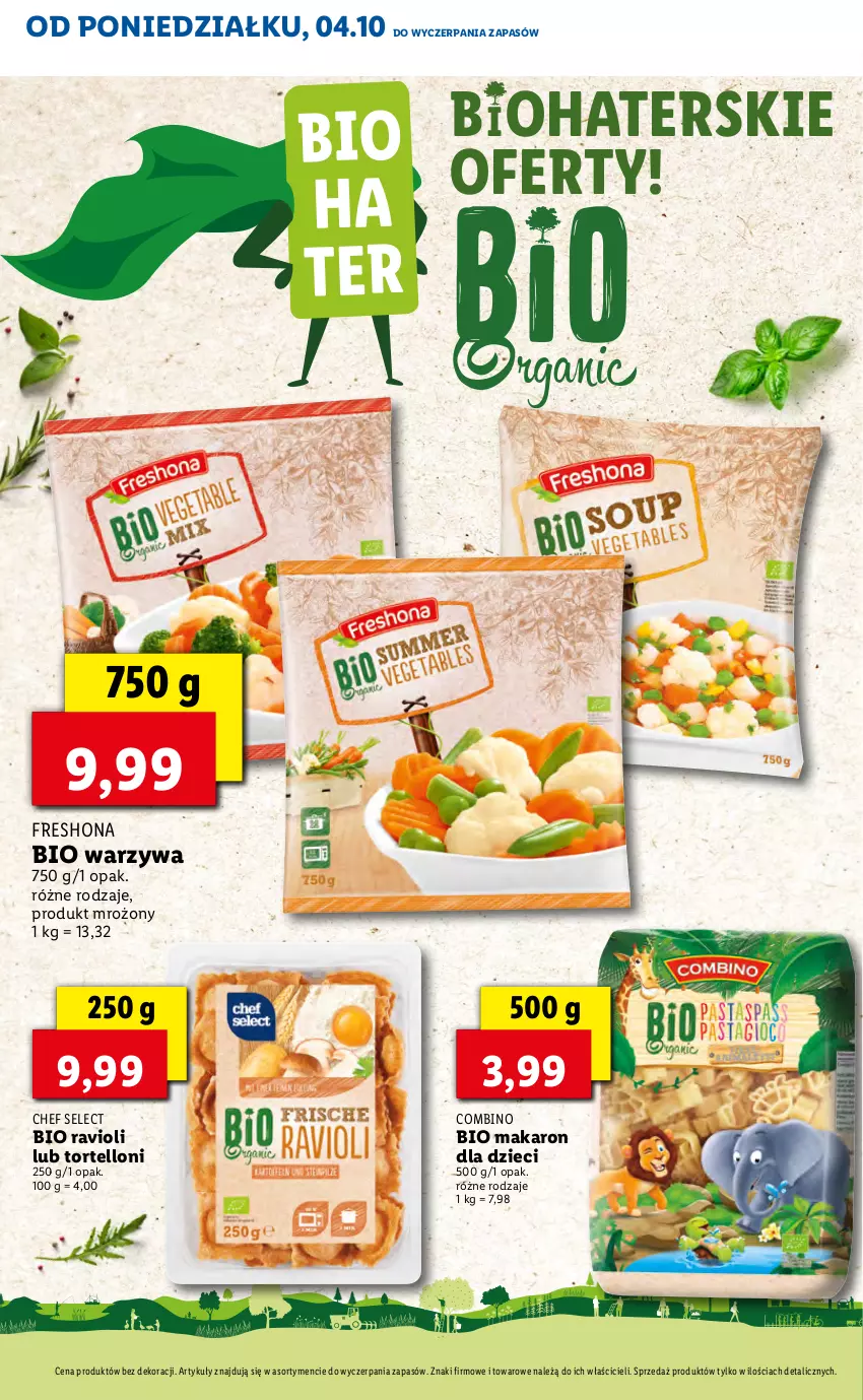 Gazetka promocyjna Lidl - KATALOG Z OFERTĄ BIO - ważna 04.10 do 07.10.2021 - strona 2 - produkty: Dzieci, Makaron, Tortelloni, Warzywa