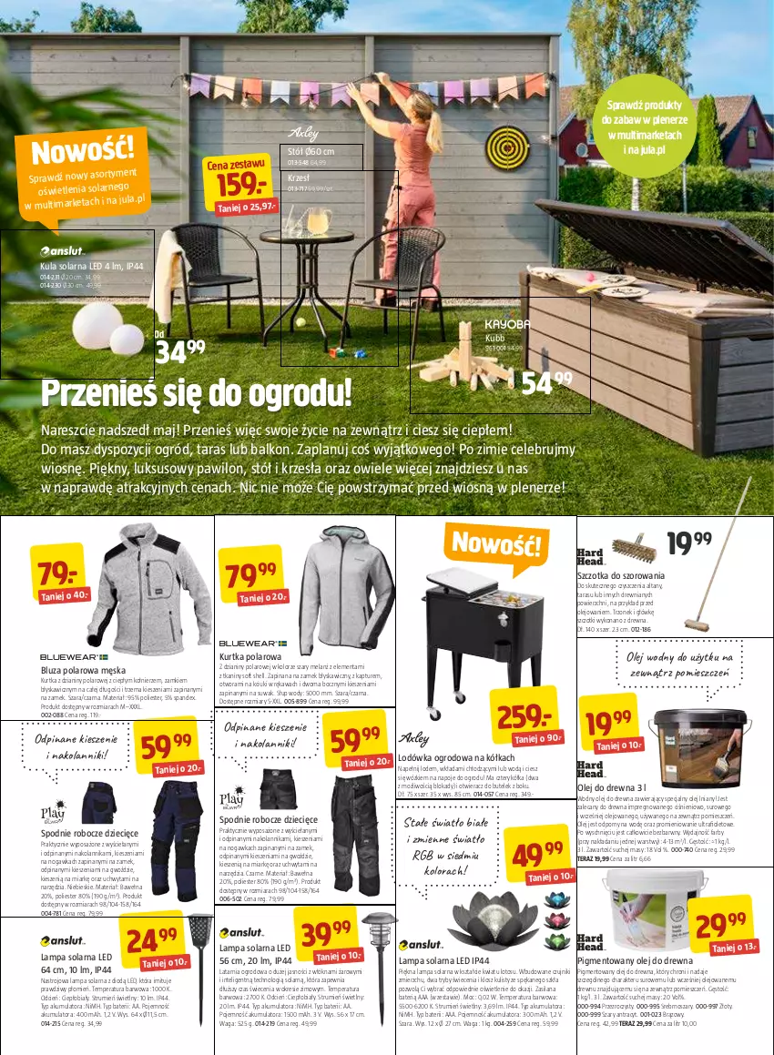 Gazetka promocyjna Jula - Gazetka - ważna 07.05 do 23.05.2021 - strona 2 - produkty: Akumulator, Bluza, Bluza polarowa, Cień, Dzieci, Fa, Intel, Kawa, Kurtka, Lampa, LANA, Latarnia, Lodówka, Napoje, Ogród, Olej, Otwieracz, Por, Rum, Silan, Spodnie, Stół, Szczotka, Szczotka do szorowania, Tera, Waga, Wełna