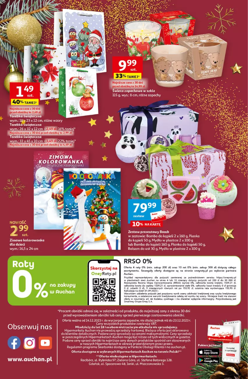 Gazetka promocyjna Auchan - Gazetka Magia Świąt Część 5 Hipermarket Auchan - ważna 14.12 do 23.12.2023 - strona 40 - produkty: Acer, Balsam do ust, Dzieci, Fa, Kolorowanka, Mydło, Ser, Top, Torebka, Zestaw prezentowy