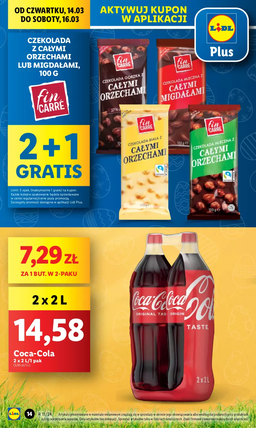 Gazetka promocyjna Lidl - GAZETKA - ważna 14.03 do 16.03.2024 - strona 14 - produkty: Coca-Cola, Czekolada, Gra, Olej