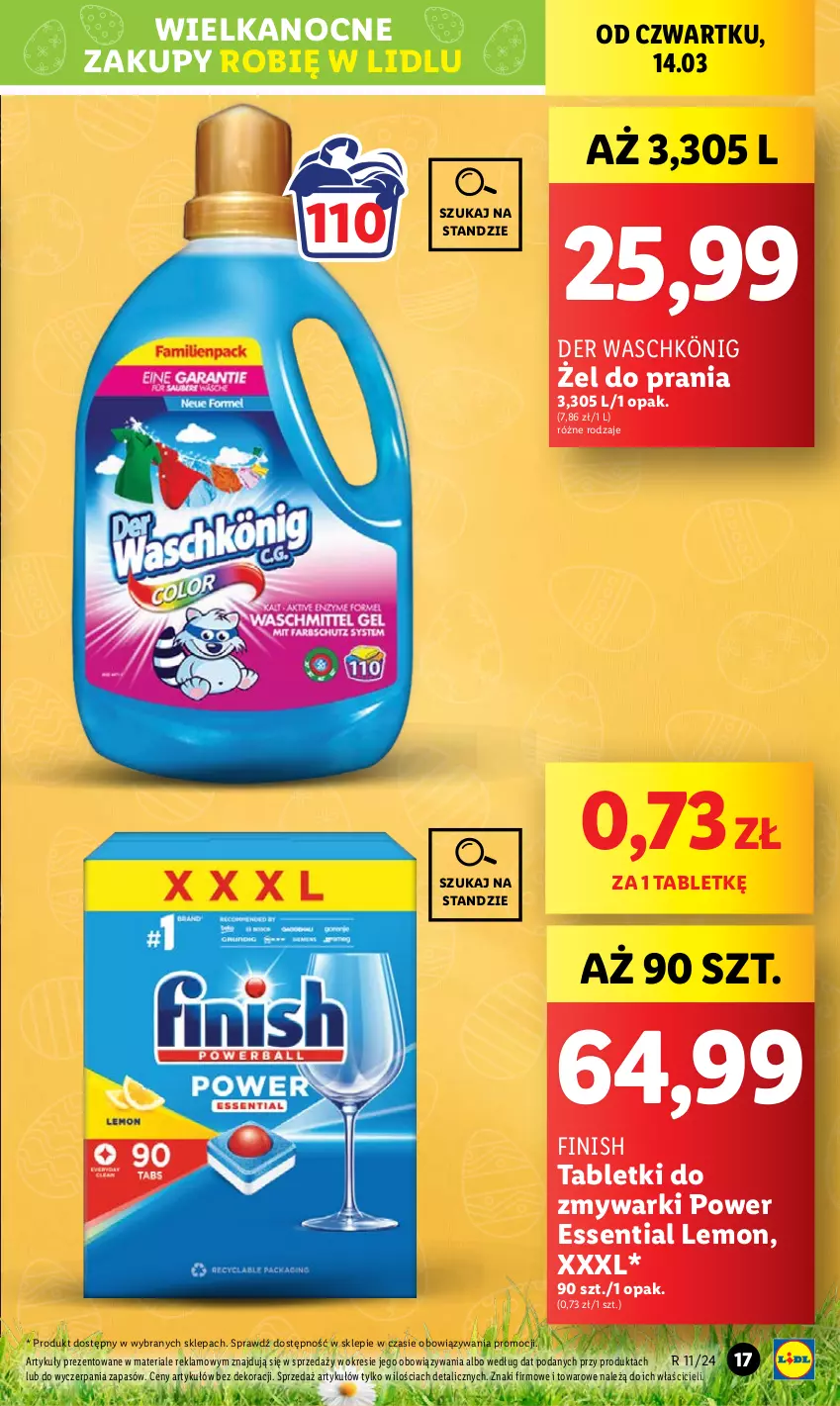 Gazetka promocyjna Lidl - GAZETKA - ważna 14.03 do 16.03.2024 - strona 17 - produkty: Finish, König, Tablet, Tabletki do zmywarki, Zmywarki