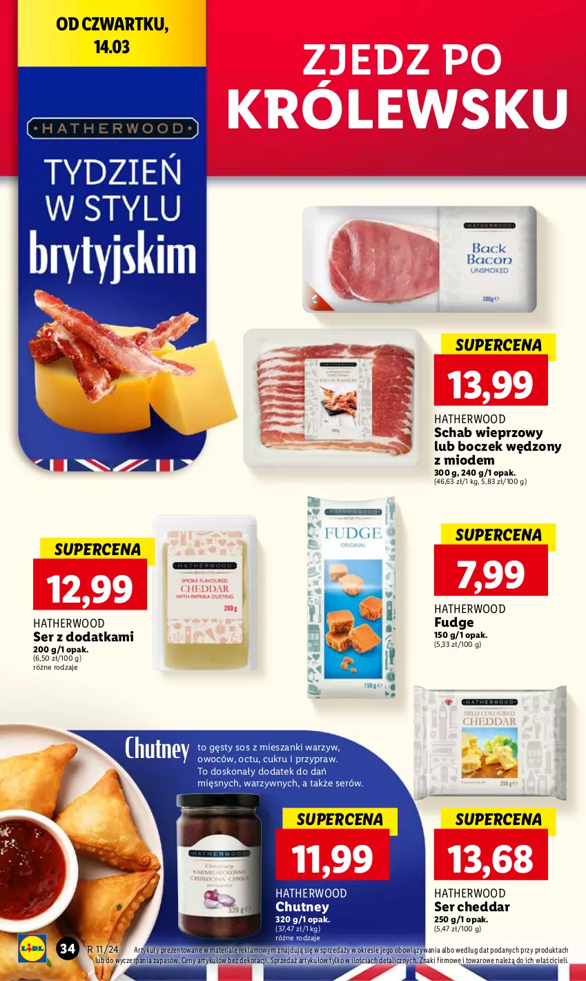 Gazetka promocyjna Lidl - GAZETKA - ważna 14.03 do 16.03.2024 - strona 38 - produkty: Boczek, Cheddar, Schab wieprzowy, Ser, Sos