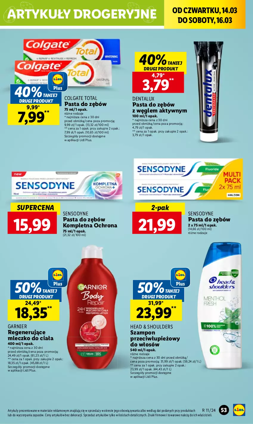 Gazetka promocyjna Lidl - GAZETKA - ważna 14.03 do 16.03.2024 - strona 61 - produkty: Colgate, Colgate Total, Garnier, LG, Mleczko, Mleczko do ciała, Sensodyne