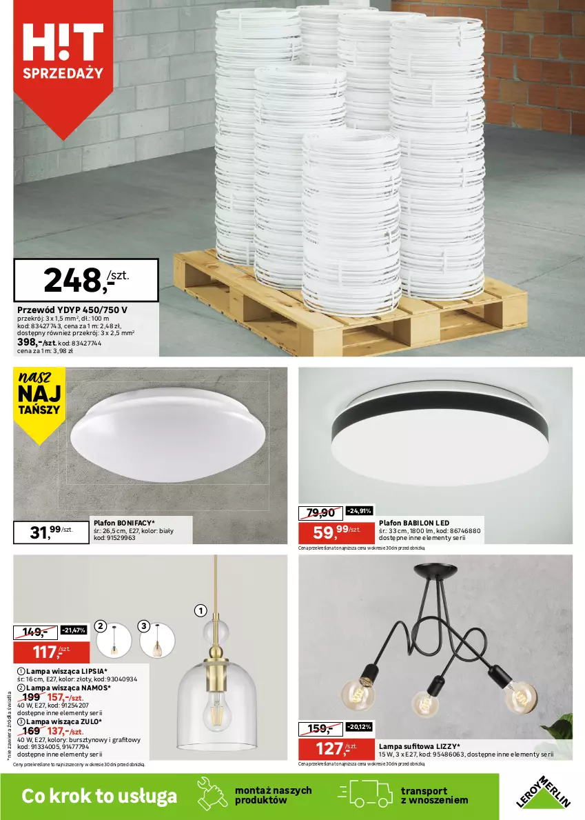 Gazetka promocyjna Leroy Merlin - Gazetka Leroy Merlin - ważna 15.10 do 17.11.2025 - strona 17 - produkty: Bursztyn, Fa, Gra, Lampa, Lampa sufitowa, Lampa wisząca, Listwa, Plafon, Por, Przewód, Reflektor, Ser, Sport, Tran