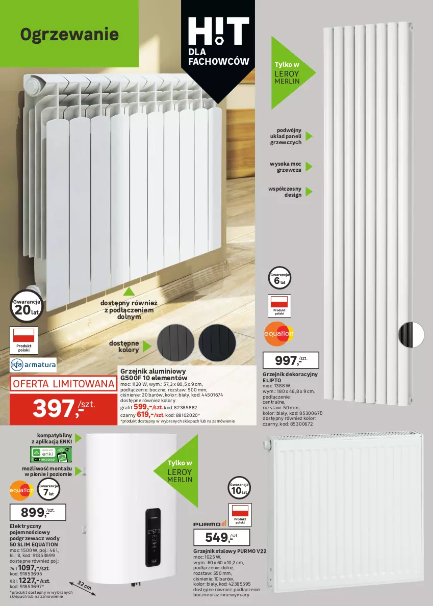 Gazetka promocyjna Leroy Merlin - Gazetka Leroy Merlin - ważna 15.10 do 17.11.2025 - strona 18 - produkty: Brykiet drzewny, Fa, Gra, Grzejnik, Grzejnik stalowy, Koc, LG, Ogrzewanie, Olej, Pellet, Pur, Rama, Sok, Tablet, Termowentylator, Tran