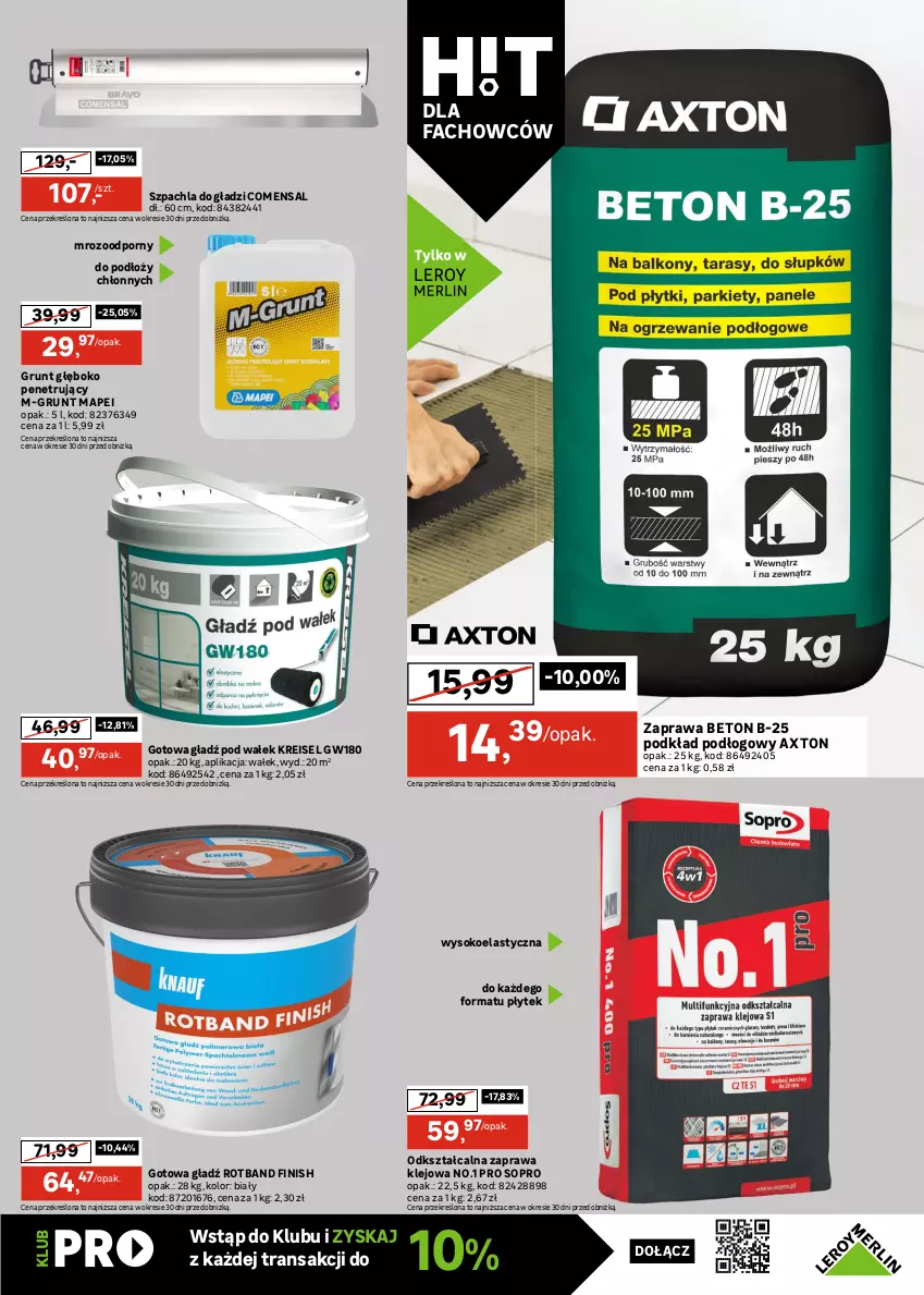 Gazetka promocyjna Leroy Merlin - Gazetka Leroy Merlin - ważna 15.10 do 17.11.2025 - strona 25 - produkty: Ceresit, Fa, Finish, Gra, Grunt, Klej, Ogrzewanie, Olej, Podkład, Podkład podłogowy, Por, Rama, Sok, Tran, Wałek, Zaprawa klejowa