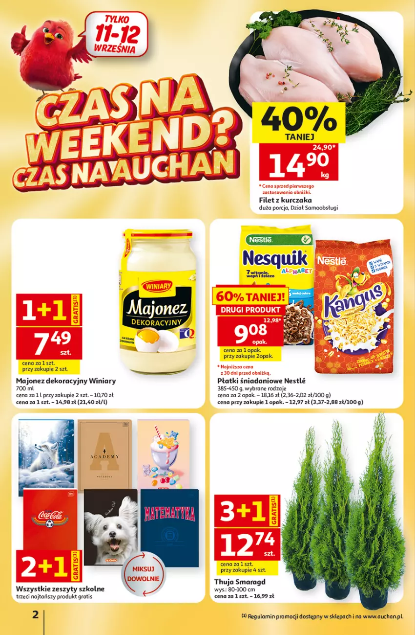 Gazetka promocyjna Auchan - Gazetka 30 Lat Hipermarket Auchan - ważna 10.09 do 16.09.2026 - strona 2 - produkty: Danio, Gra, Kurczak, Majonez, Nesquik, Por, Winiary