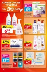 Gazetka promocyjna Auchan - Gazetka 30 Lat Hipermarket Auchan - Gazetka - ważna od 16.09 do 16.09.2026 - strona 34 - produkty: Płyn do kąpieli, Mydło w płynie, Balsam do ciała, Surf, Pianka do golenia, Dove, Ziaja, Podpaski, Gillette, Mydło, Wkładki, Luksja, Fa