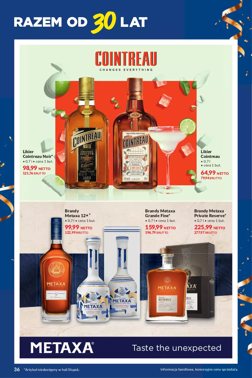 Gazetka promocyjna Makro - Katalog Dostawcy - oferta z alkoholem - ważna 05.03 do 30.03.2024 - strona 36 - produkty: Brandy, Gra, Likier, Metaxa, Ser