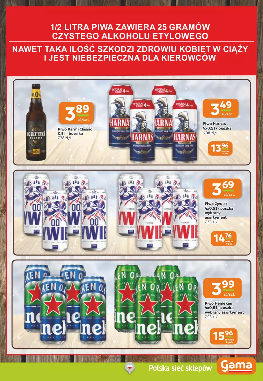 Gazetka promocyjna Gama - Gazetka Gama - ważna 02.01 do 13.01.2026 - strona 11 - produkty: Gra, Harnaś, Heineken, Karmi, Piec, Piwa, Piwo