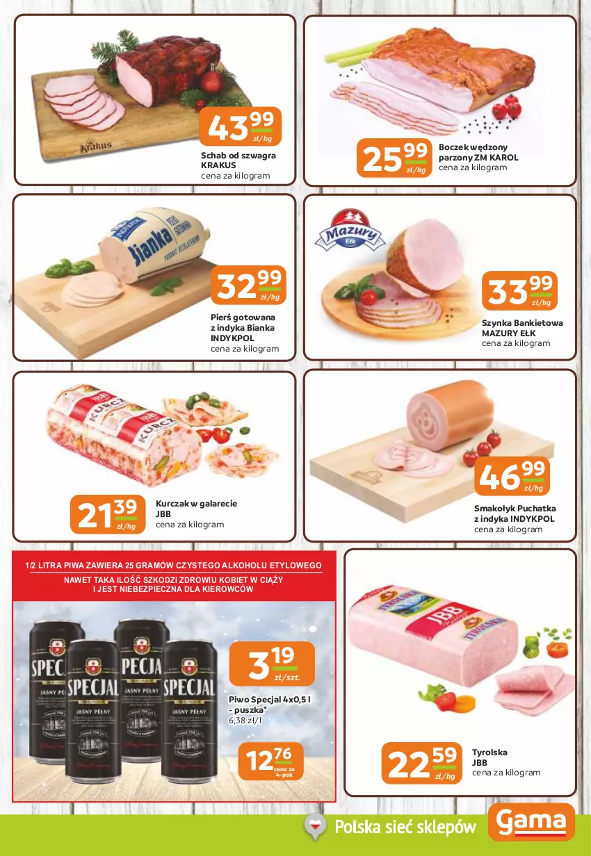 Gazetka promocyjna Gama - Gazetka Gama - ważna 02.01 do 13.01.2026 - strona 3 - produkty: Bianka, Boczek, Gala, Gra, Krakus, Kurczak, Piec, Piwa, Piwo, Szynka