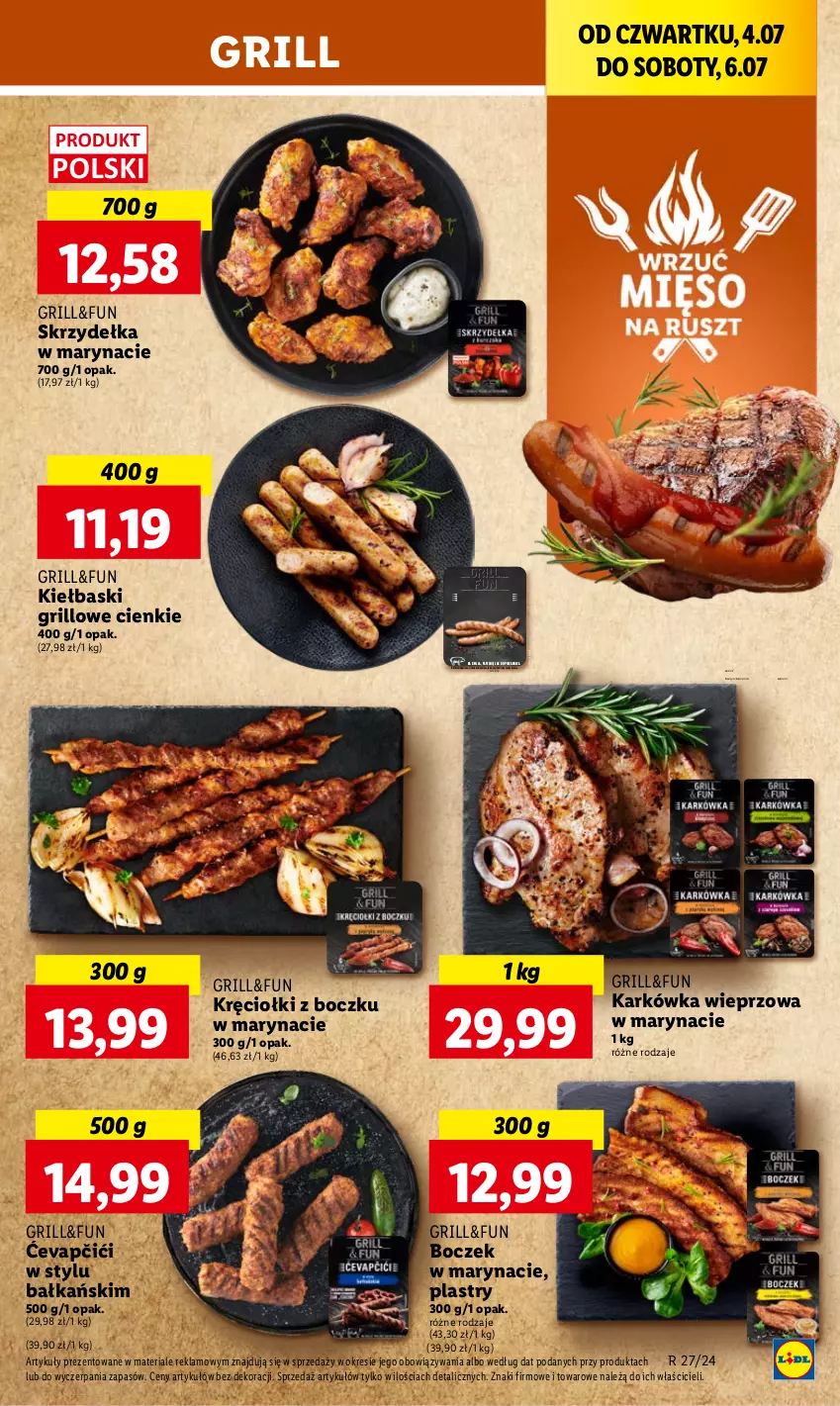 Gazetka promocyjna Lidl - GAZETKA - ważna 04.07 do 06.07.2024 - strona 21 - produkty: Boczek, Grill, Karkówka wieprzowa, Piekarnik