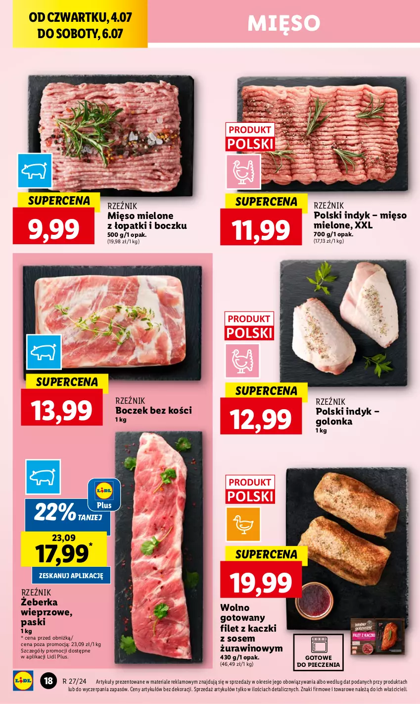 Gazetka promocyjna Lidl - GAZETKA - ważna 04.07 do 06.07.2024 - strona 24 - produkty: Boczek, Boczek bez kości, Mięso, Mięso mielone, Piec, Sos, Wino