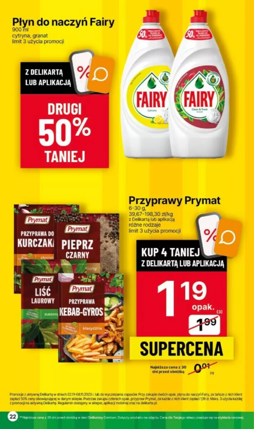 Gazetka promocyjna Delikatesy Centrum - ważna 02.11 do 08.11.2023 - strona 15 - produkty: Fa, Fairy, Gra, Granat, Prymat, Przyprawy