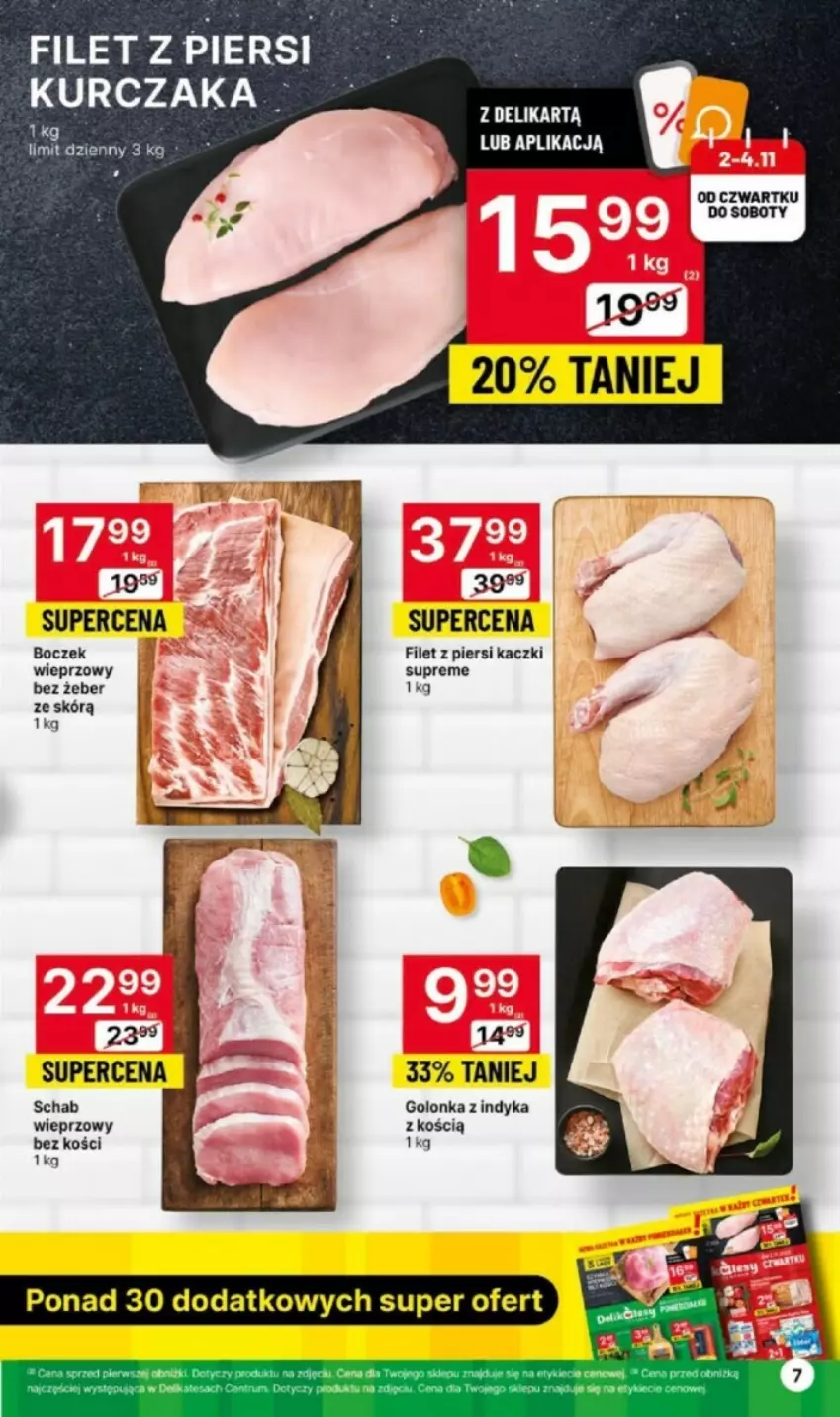 Gazetka promocyjna Delikatesy Centrum - ważna 02.11 do 08.11.2023 - strona 38 - produkty: Boczek, Filet z piersi kaczki, Golonka z indyka