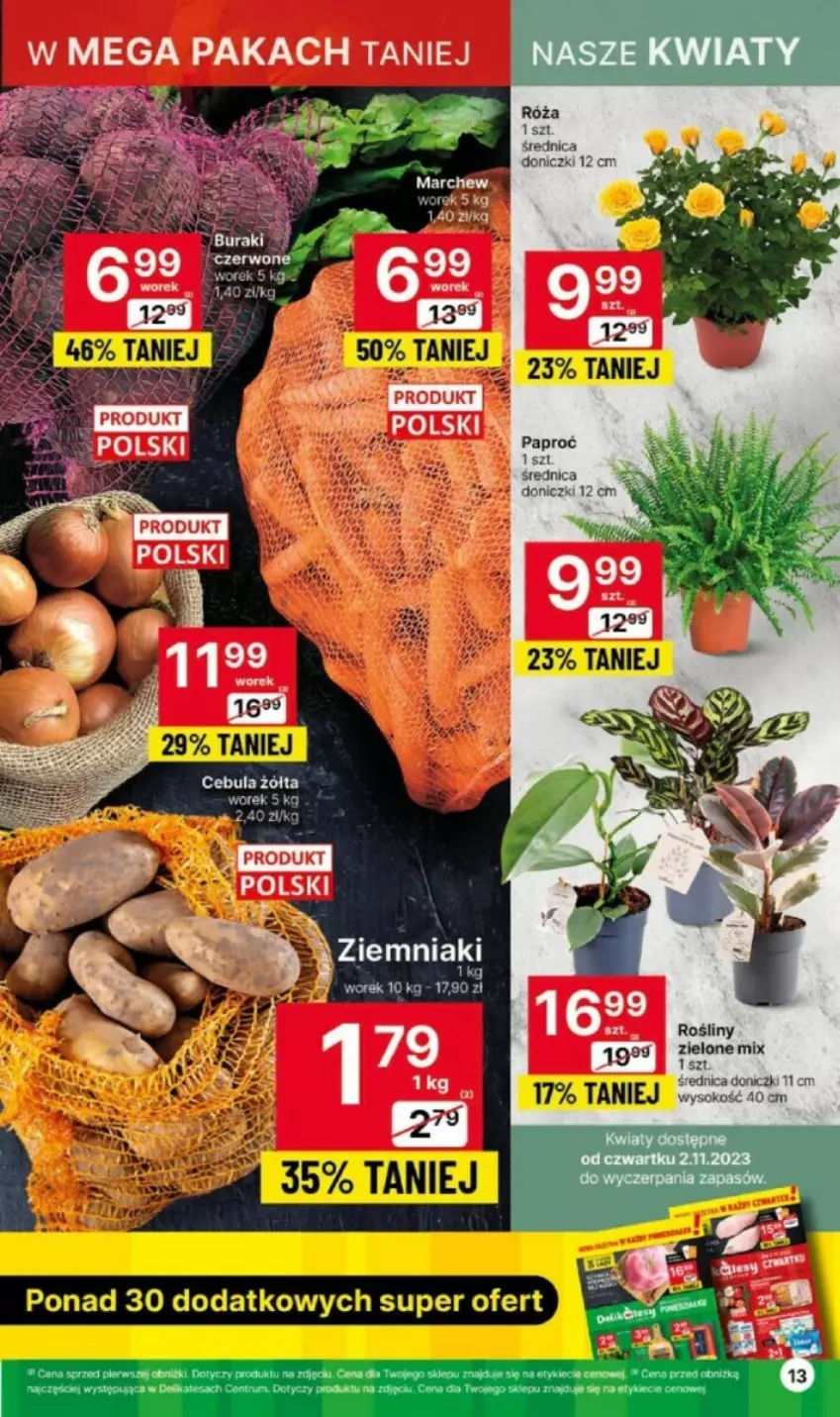 Gazetka promocyjna Delikatesy Centrum - ważna 02.11 do 08.11.2023 - strona 5 - produkty: Cebula, Róża, Rum, Ziemniaki