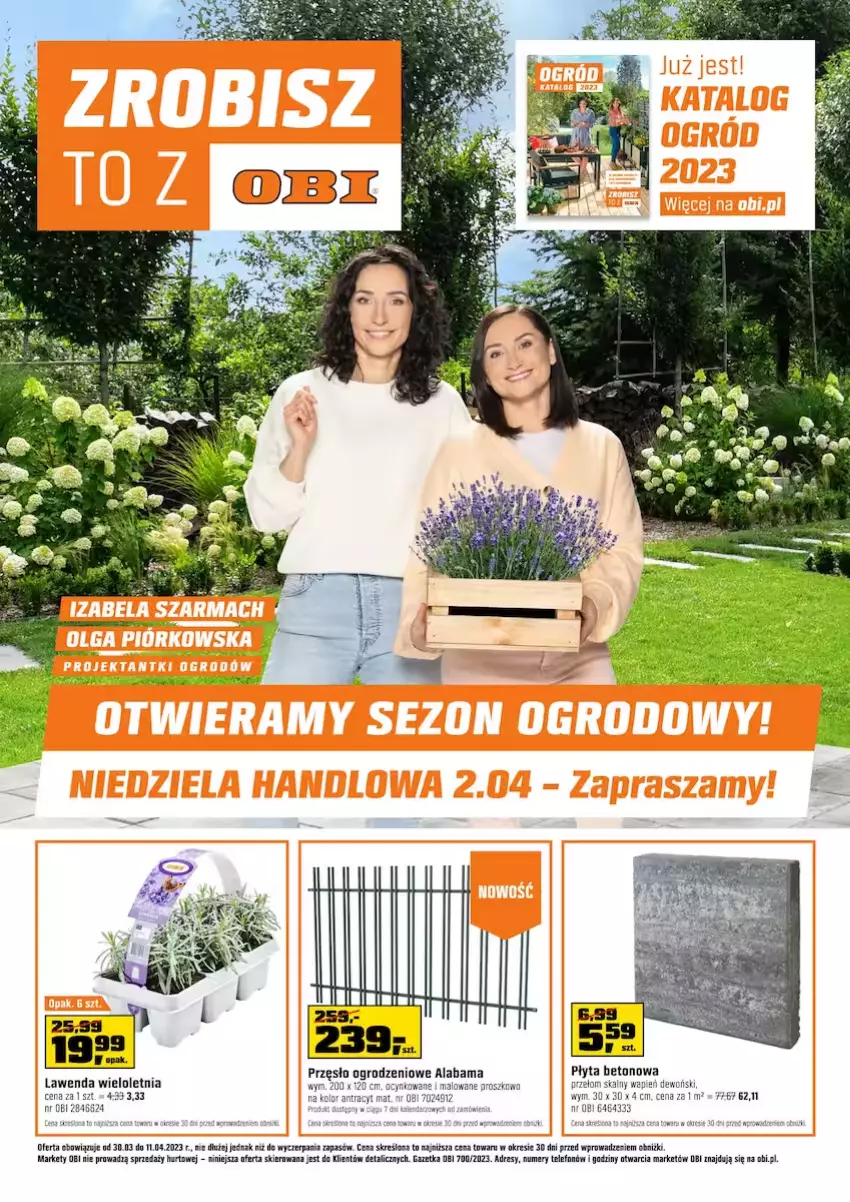 Gazetka promocyjna Obi - Gazetka OBI - ważna 30.03 do 11.04.2023 - strona 1 - produkty: Cynk, Dres, Płyta, Telefon