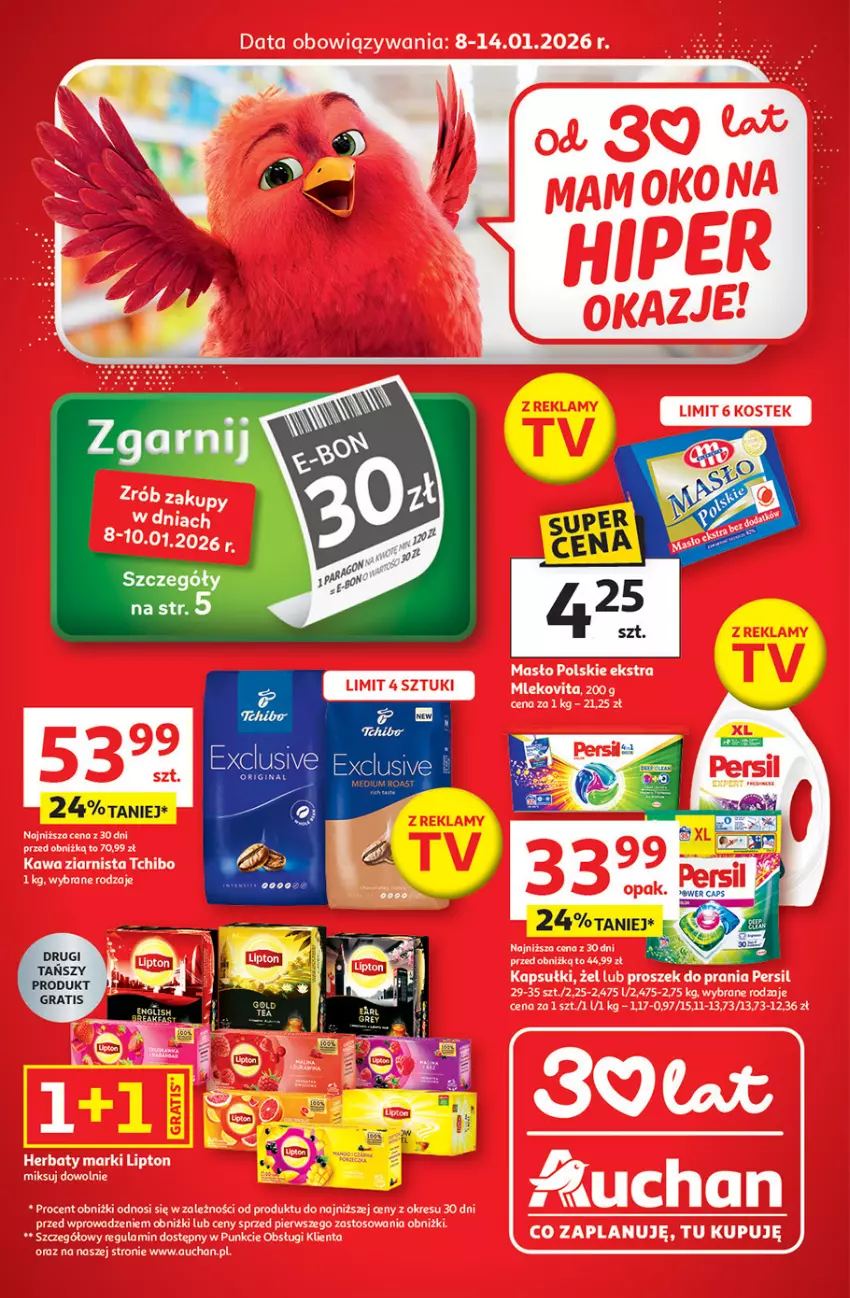 Gazetka promocyjna Auchan - Gazetka 30 Lat Hipermarket Auchan - ważna 08.01 do 14.01.2026 - strona 1 - produkty: Gra