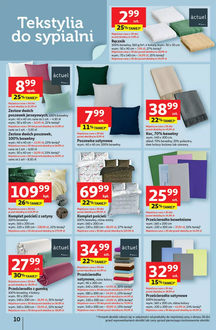 Gazetka promocyjna Auchan - Gazetka 30 Lat Hipermarket Auchan - ważna 08.01 do 14.01.2026 - strona 10 - produkty: Koc, Komplet pościeli, Pościel, Poszewka, Prześcieradło, Ręcznik
