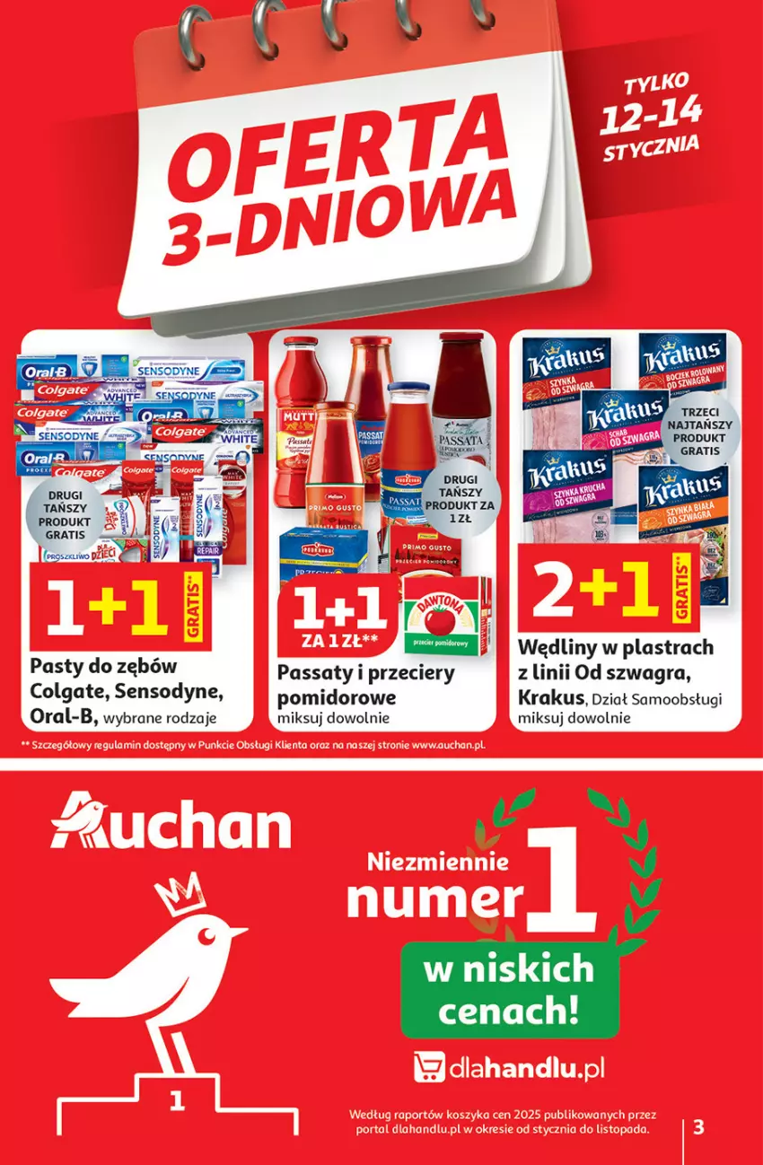 Gazetka promocyjna Auchan - Gazetka 30 Lat Hipermarket Auchan - ważna 08.01 do 14.01.2026 - strona 3 - produkty: Colgate, Gra, Krakus, LG, Sensodyne