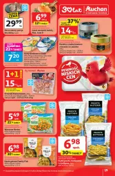 Gazetka promocyjna Auchan - Gazetka 30 Lat Hipermarket Auchan - Gazetka - ważna od 14.01 do 14.01.2026 - strona 19 - produkty: Warzywa, Sos, Por, Krewetki, Kawior, Frytki, Dorsz, Hortex, Danie gotowe, Fa