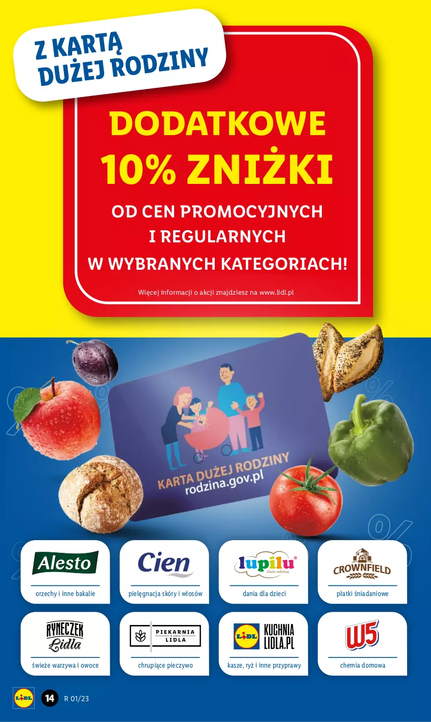 Gazetka promocyjna Lidl - GAZETKA - ważna 05.01 do 07.01.2023 - strona 14 - produkty: Danio, Dzieci, Owoce, Piec, Pieczywo, Pielęgnacja skóry, Przyprawy, Ryż, Warzywa, Warzywa i owoce