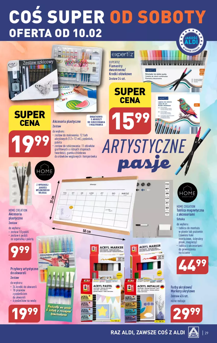 Gazetka promocyjna Aldi - Pełna oferta - ważna 05.02 do 10.02.2024 - strona 29 - produkty: Chleb, Fa, Flamastry, Gra, Marker, Paleta, Sok, Top, Zestaw do malowania