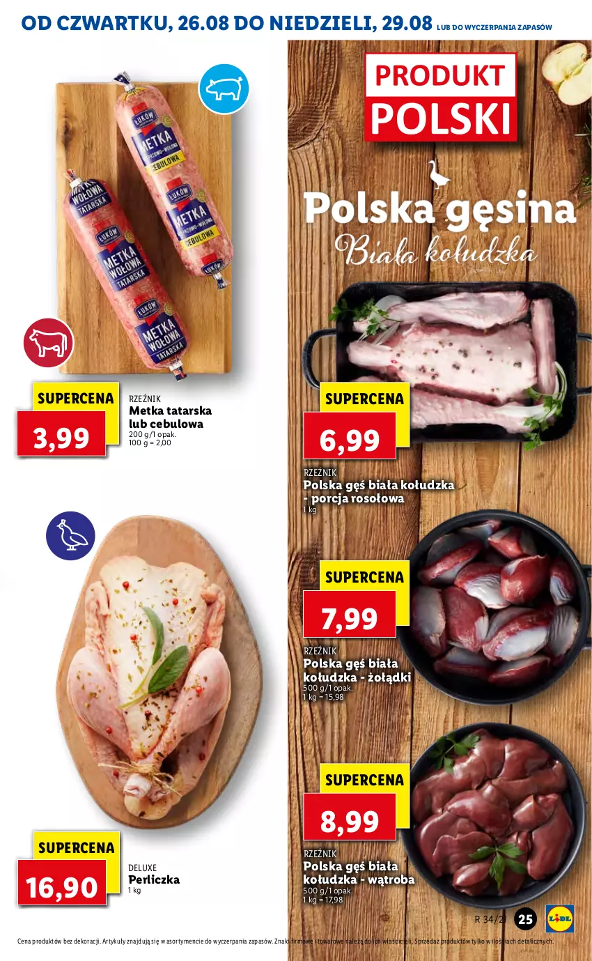 Gazetka promocyjna Lidl - GAZETKA - ważna 26.08 do 29.08.2021 - strona 25 - produkty: Metka tatarska, Perliczka, Por