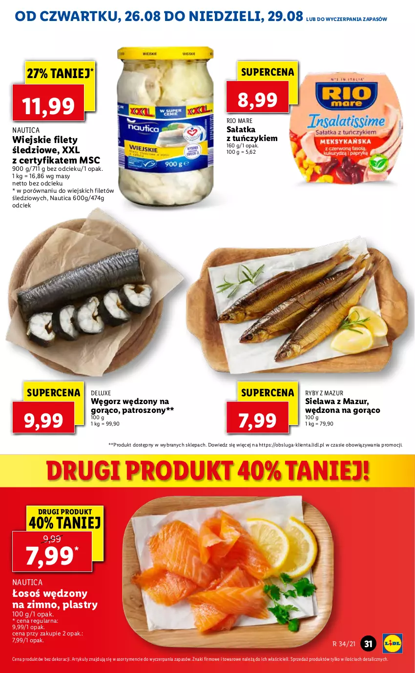 Gazetka promocyjna Lidl - GAZETKA - ważna 26.08 do 29.08.2021 - strona 31 - produkty: Por, Rio Mare, Sałat, Sałatka, Tuńczyk