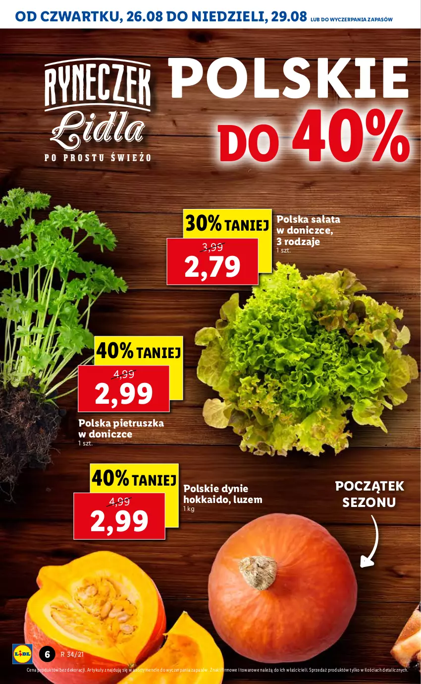 Gazetka promocyjna Lidl - GAZETKA - ważna 26.08 do 29.08.2021 - strona 6 - produkty: Pietruszka, Sałat